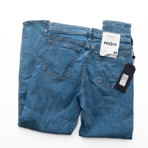 Rag & Bone. Nina High-Rise Button-Fly Skinny Jeans. - Picture 8 of 11